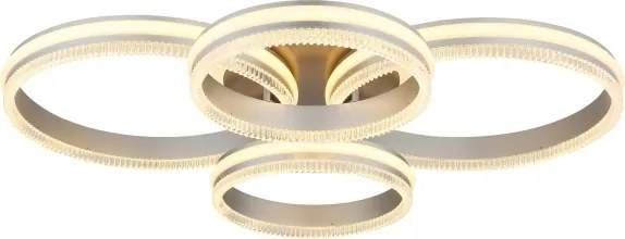 Globo 67377-90 - Plafonieră LED dimerizabilă FRANCINE LED/90W/230V argintie + telecomandă