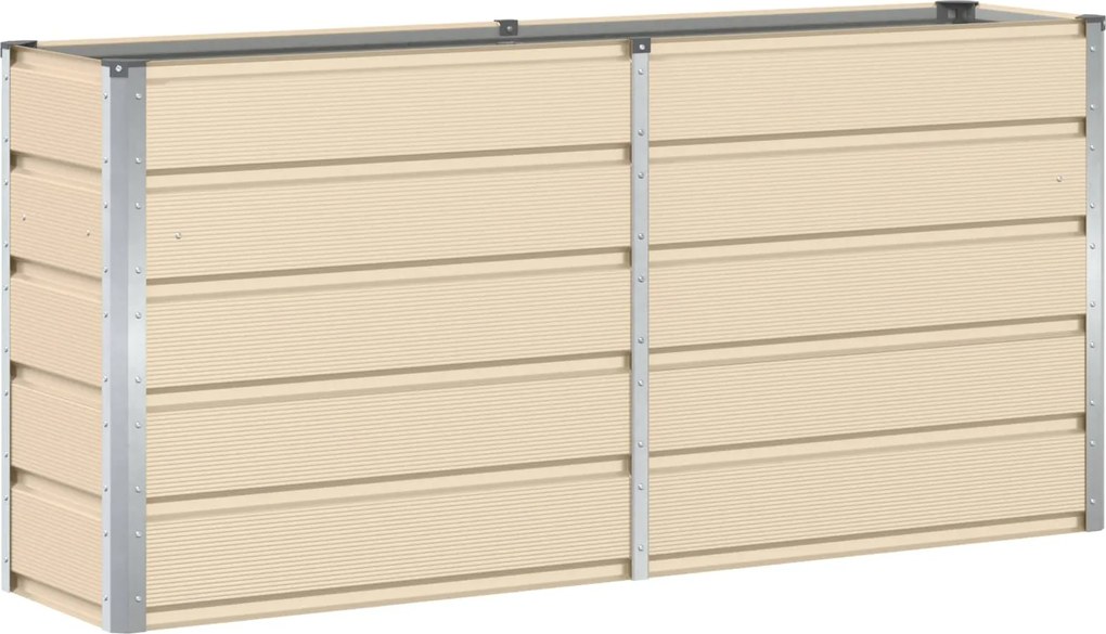 vidaXL Jardinieră Creme 160 x 40 x 75 cm Oțel