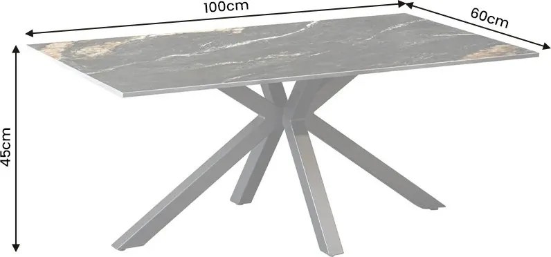 Masuta de cafea cu blat ceramic GALAXIE Aurora Oro 100x60cm
