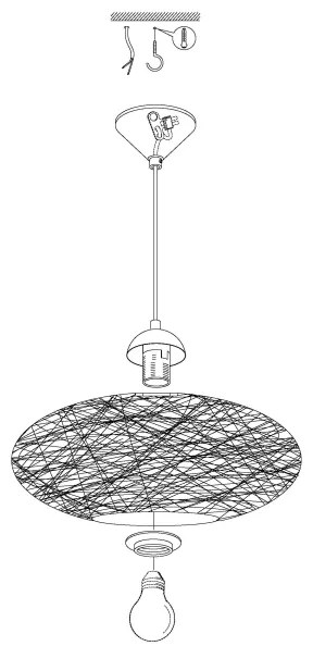 Eglo 93373 - Lampa suspendata CAMPILO 1xE27/60W/230V