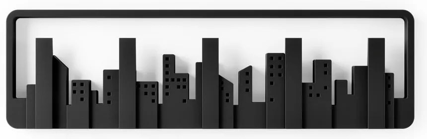 Cuier de perete negru din plastic Skyline – Umbra
