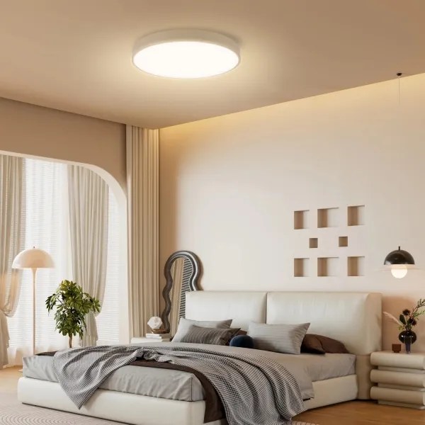 Brilagi - Lampă LED dimabilă POOL SMART, 60W, 230V, diam. 50 cm, Wi‑Fi Tuya, bej + telecomandă