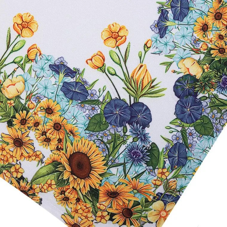 decoDoma Față de masă centrală cu imprimeu FLOAREA-SOARELUI 85 x 85 cm
