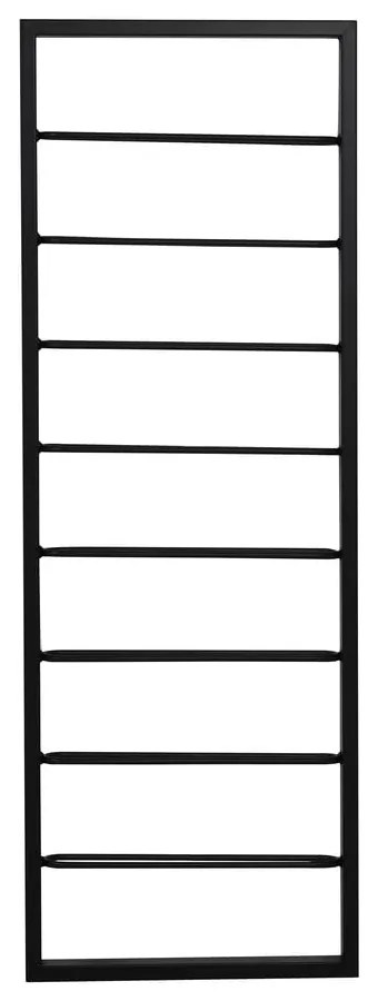 Raft pentru sticle de vin negru pentru perete din metal 42x120x6 cm Macaben – Light &amp; Living