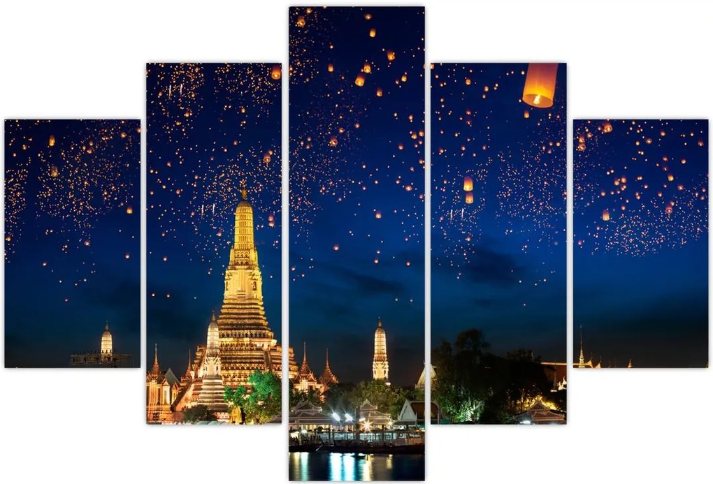 Tablou - Lampioane norocului, Bangkok (150x105 cm)