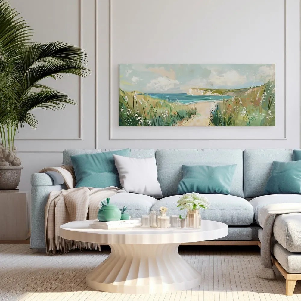 Tablou 60x150 cm Gouache Sea – Styler