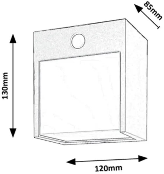 Rabalux 7479-LED Aplica exterior BALIMO LED 12W 230V IP44 cu senzor