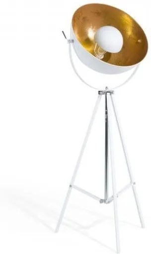 Lampadar Thames II din metal, alb/ auriu, 165 cm