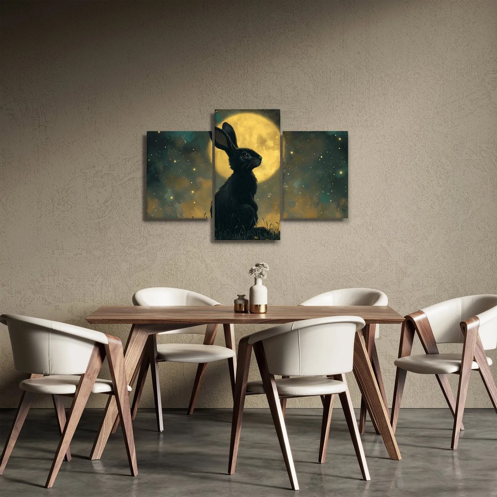 Tablou - Iepure cu lună (90x60 cm)