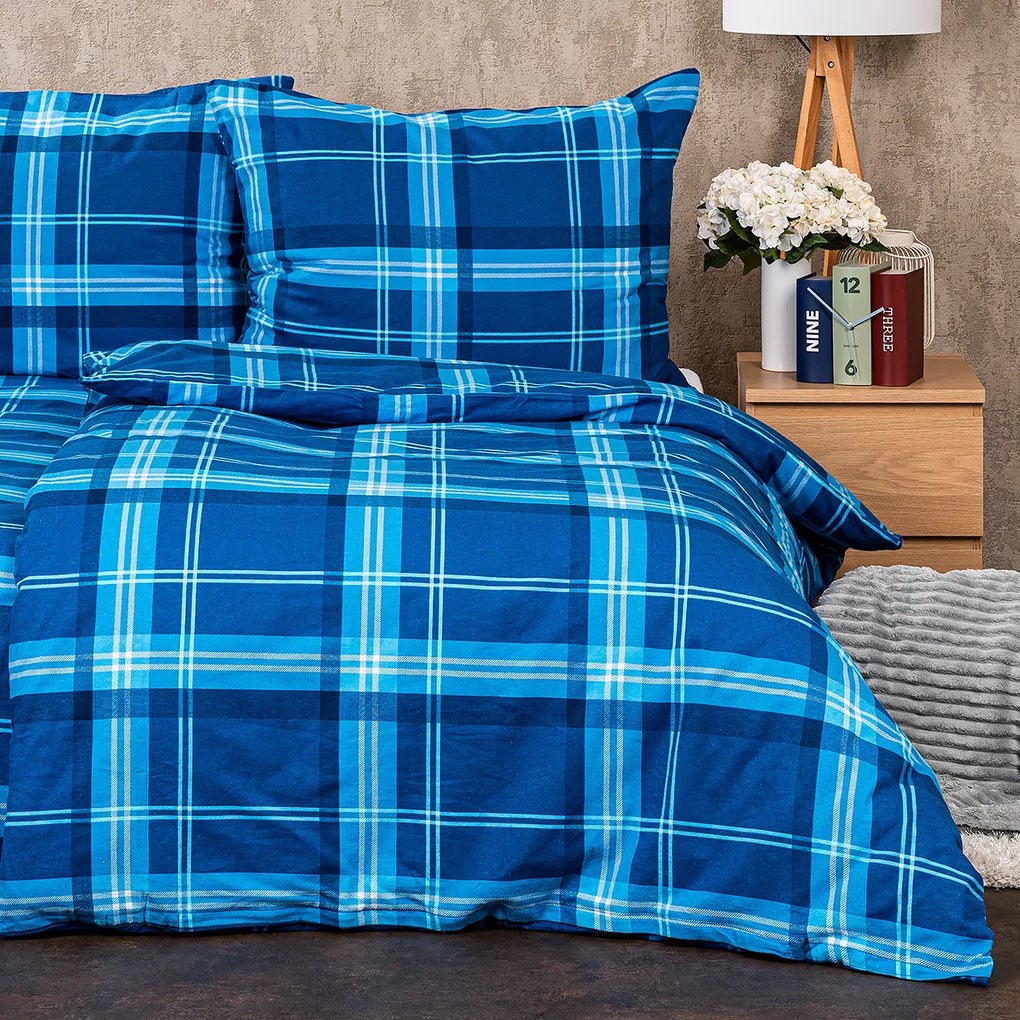 Lenjerie de pat din flanelă 4Home Blue paid