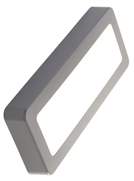 Lampă de perete exterioară modernă dreptunghiulară gri inclusiv LED - Prim