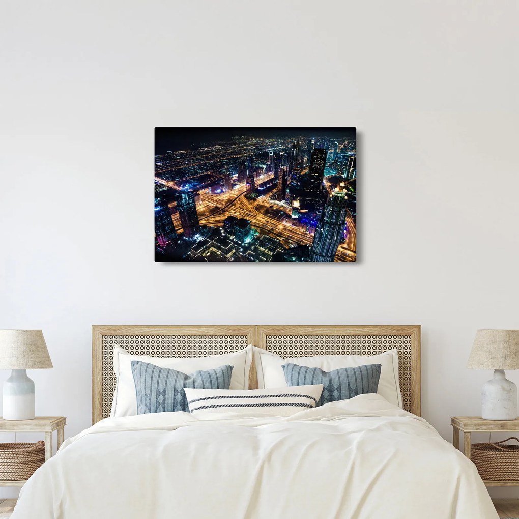 Tablou cu oraș nocturn (90x60 cm)