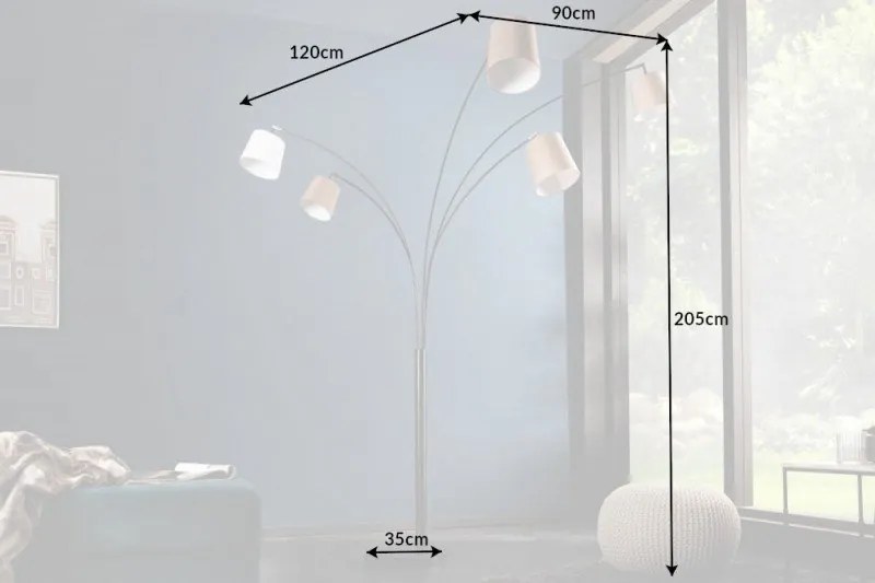 Lampadar elegant cu 5 brate Levels