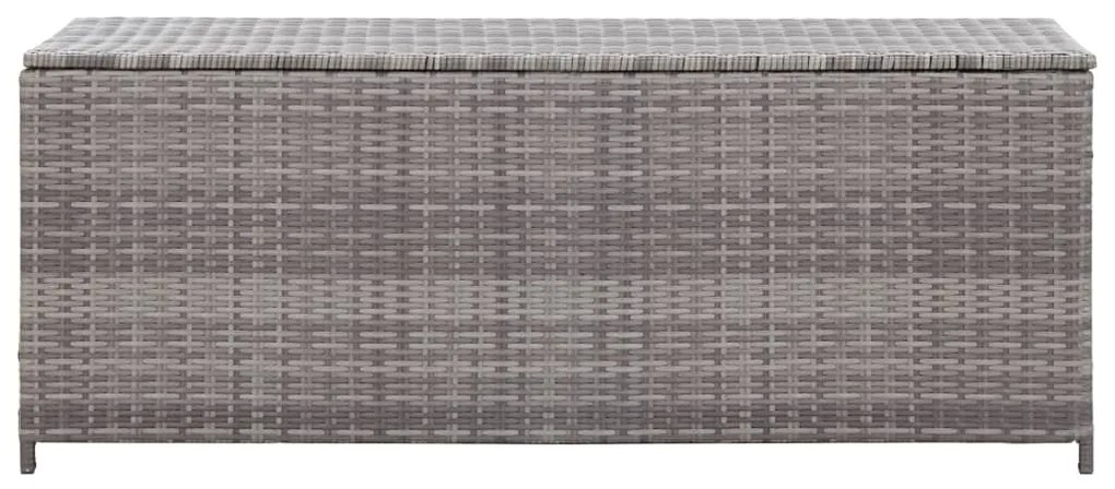 46460 vidaXL Ladă de depozitare de grădină, gri, 120x50x60 cm, poliratan