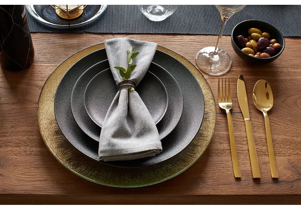 Tacâmuri din oțel inoxidabil în set de 16 piese de culoare aurie Mikasa Diseno - Kitchen Craft
