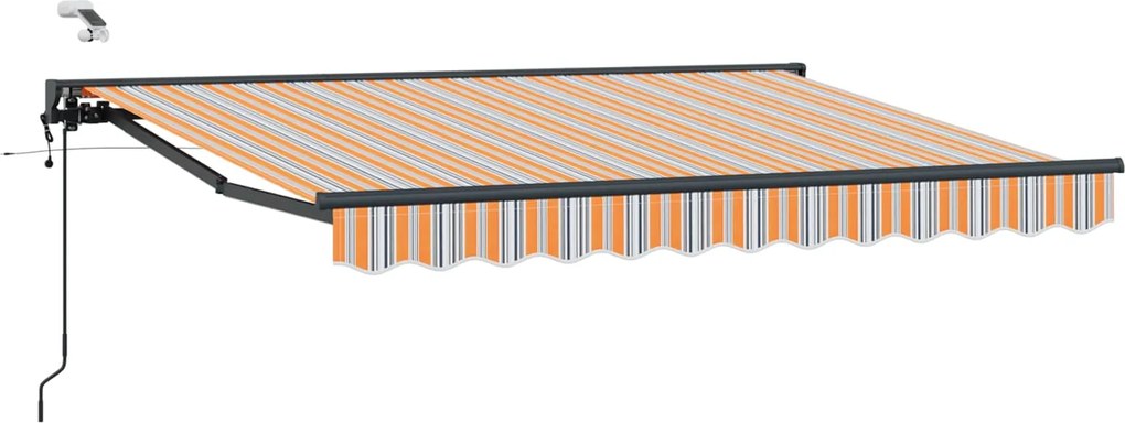 vidaXL Cort electric retractabil Albastru și portocaliu 3,5 x 2,5 m