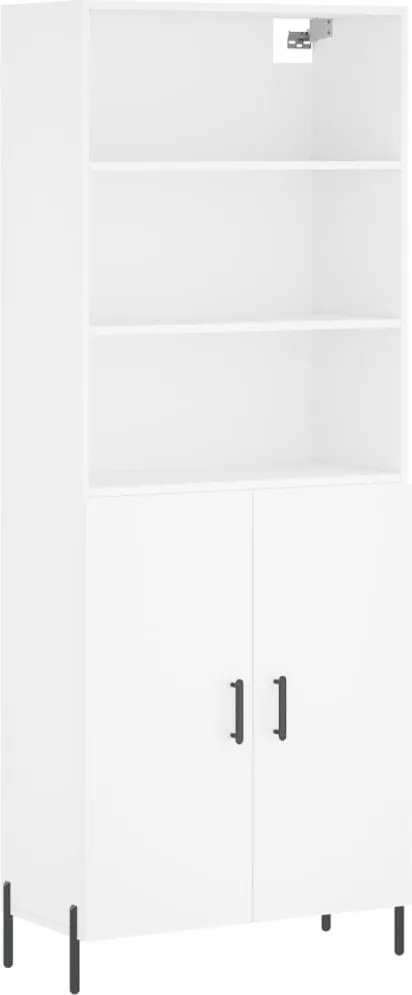 vidaXL Dulap înalt, alb, 69,5x34x180 cm, lemn compozit