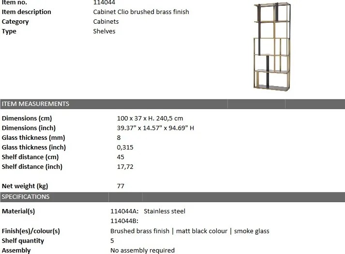 Raft elegant design LUX Clio, alama 114044 HZ