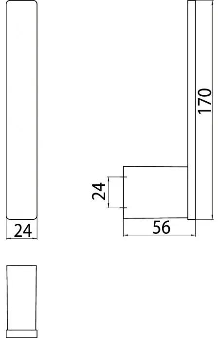 Suport vertical pentru hartie de rezerva, Emco Loft, crom, 050500101