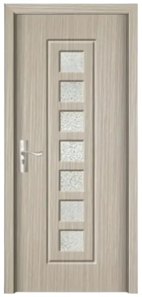 Usa Interior din MDF Novo Doors ND236, Cadru din Lemn Masiv, Geam Sablat, KIT COMPLET, Toc , Manere si balamale incluse (Culoare: Crem, Dimensiune: