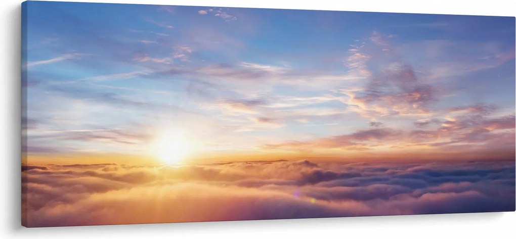 Tablou - Apus de soare deasupra norilor (120x50 cm)