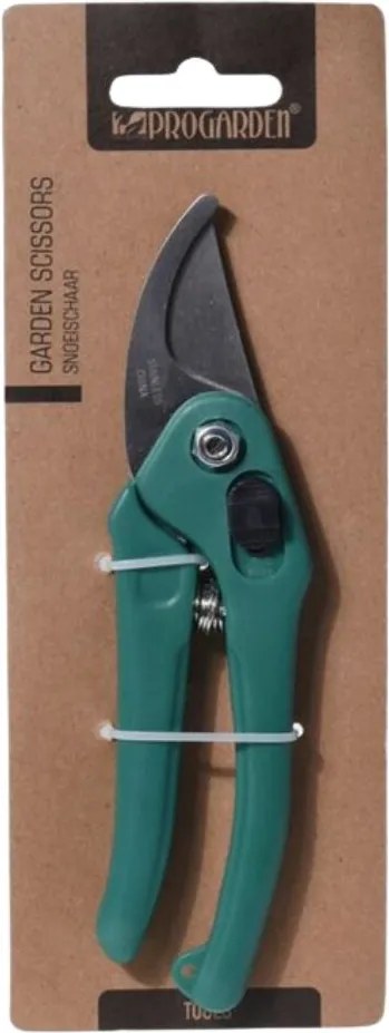 Foarfecă pentru grădină cu lamă din oțel și mâner din plastic turcoaz, 18 cm