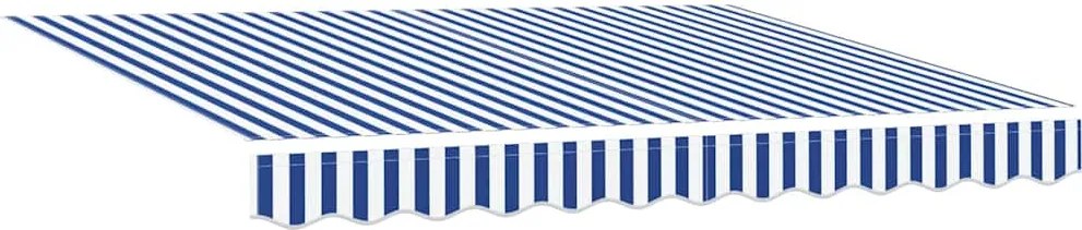 vidaXL Material de înlocuire pentru copertină Albastru și Alb