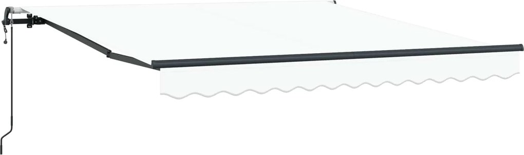 vidaXL Cortina Retractabilă Alb 350 x 250 cm Țesătură și Aluminiu