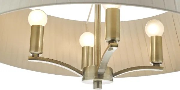 Där Lighting CRI0429 - Candelabru suspendat cu lanț CRISTIN 4xE14/40W/230V alamă/taupe