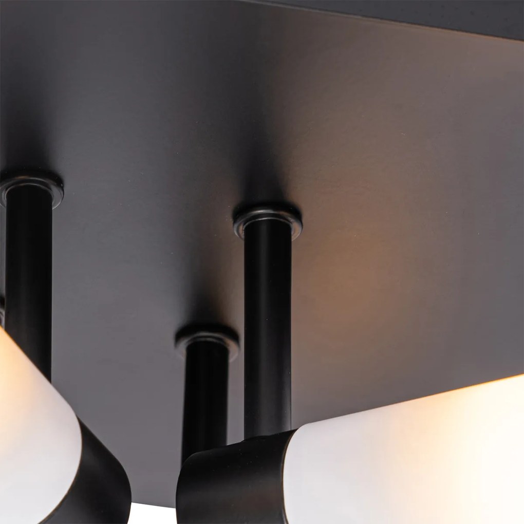 Plafoniera moderna pentru baie neagra cu 4 lumini IP44 - Bath