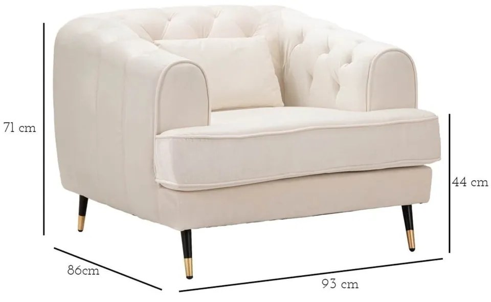 Fotoliu crem Praga – Mauro Ferretti