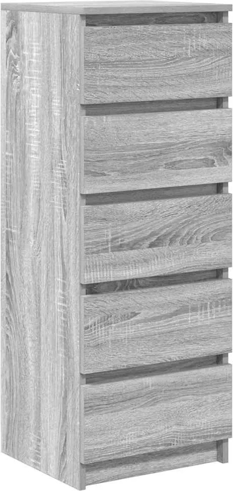 vidaXL Bufetă cu sertare Gri Sonoma 37,5x35x99 cm Lemn prelucrat