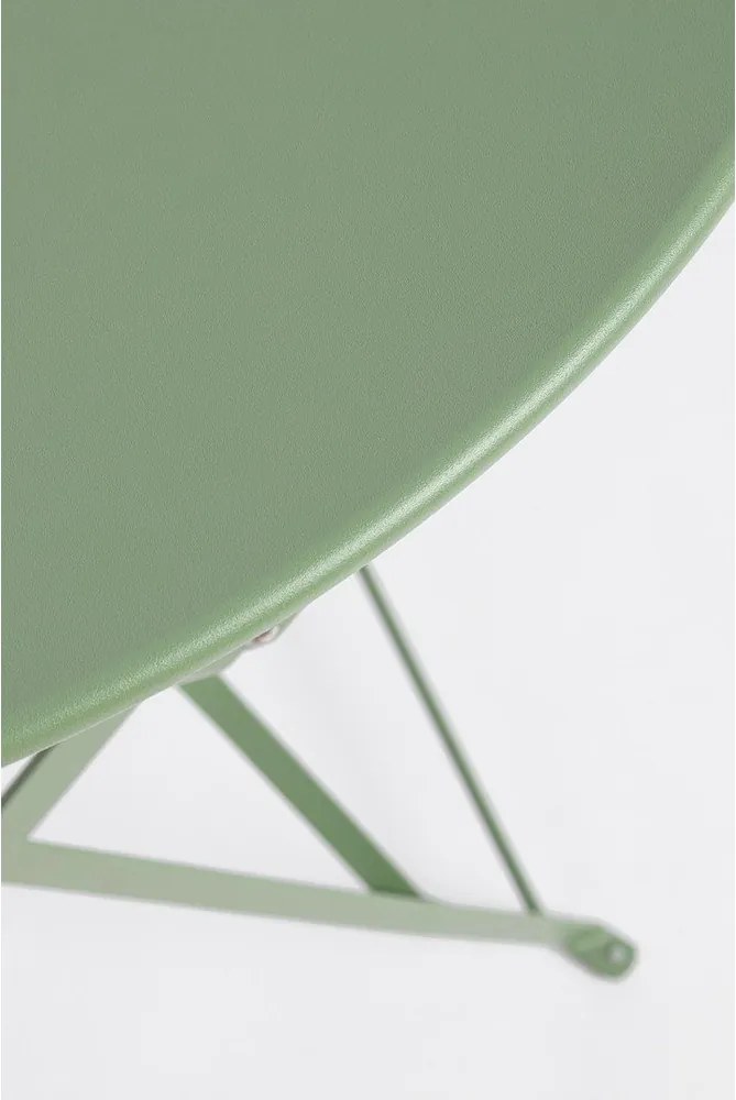 Set de dining pentru grădină verde salvie din oțel pentru 2 persoane Austin – Bizzotto