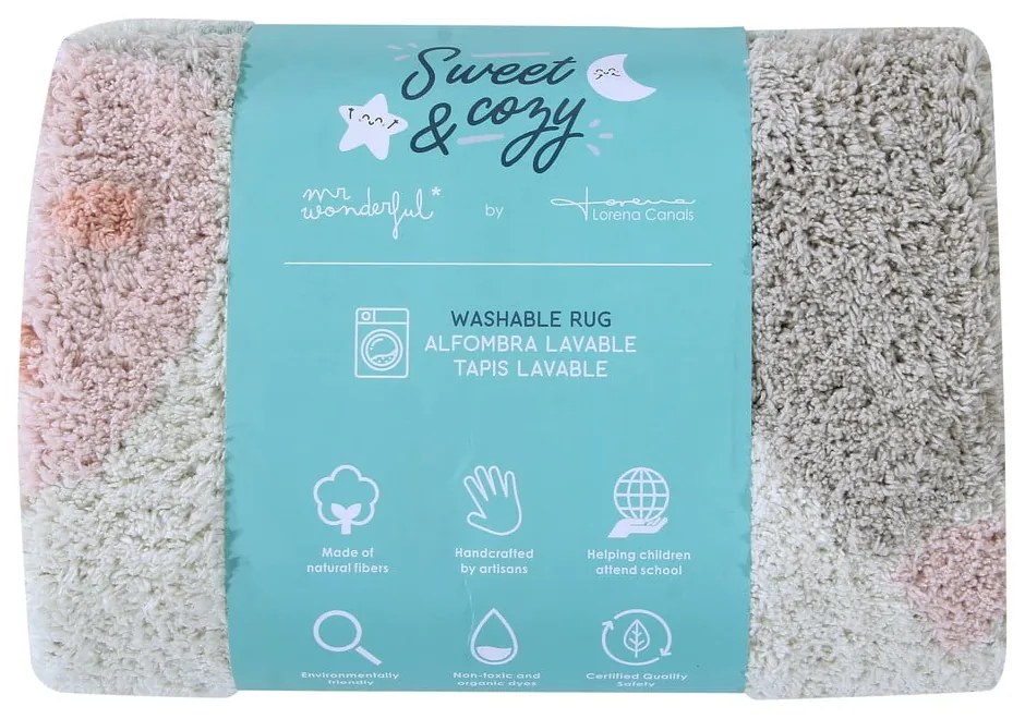 Covor pentru copii lavabil/țesut manual din bumbac ø100 cm Believe in Yourself – Lorena Canals