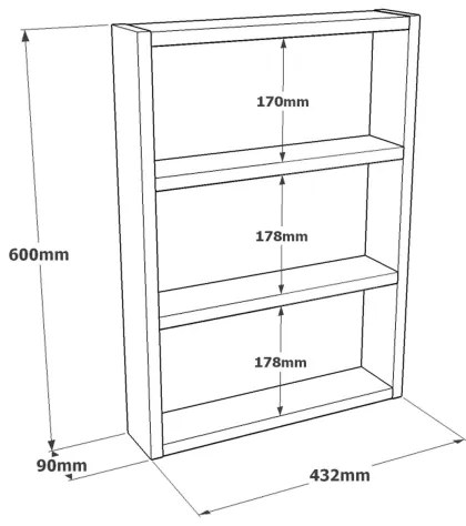 Etajeră de perete 60x43,2 cm alb