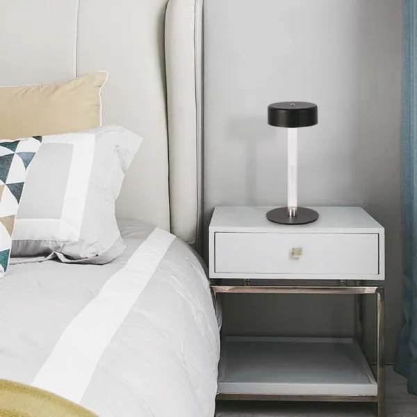 Lampă de birou LED încărcabilă, reglabilă, 3W, 5V, 3000-6000K, neagră