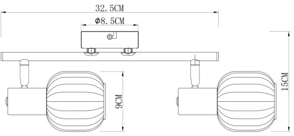 Globo 54801-2 - Lampa spot AKIN 2xE14/40W/230V