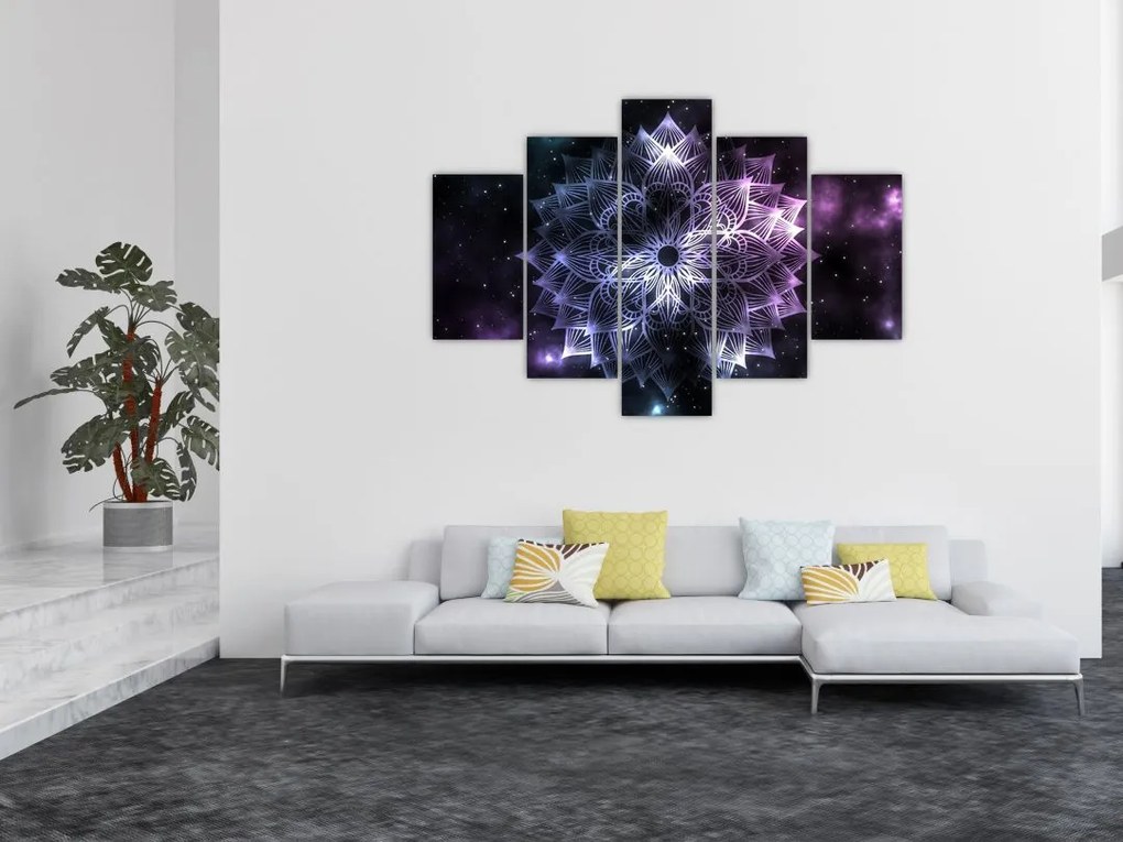 Tablou - Mandala Lotus în spațiu (150x105 cm)