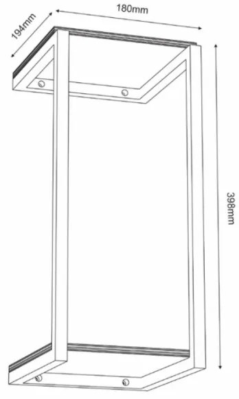 Ghiveci de flori de perete 40x18 cm