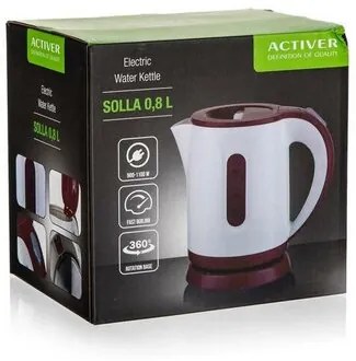 Fierbător electric Activer Solla 0,8 l, bordo