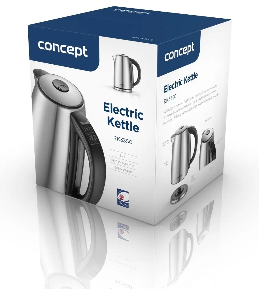 Ceainic Concept RK3350 din oțel inoxidabil cucontrol al temperaturii