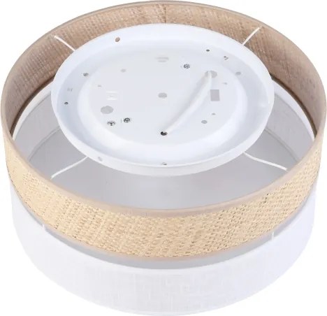 Plafonieră SIRJA DOUBLE BOHO, 2 x E14, 15 W, 230 V, Ø 35 cm, bej/alb