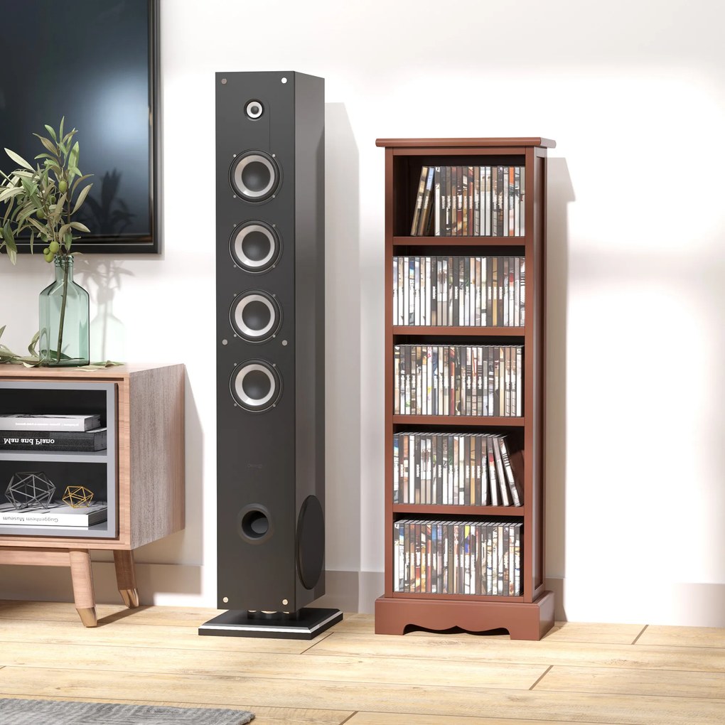 Mobila 5 Rafturi in Lemn HOMCOM, Maro, 30x17x90cm | Aosom Romania