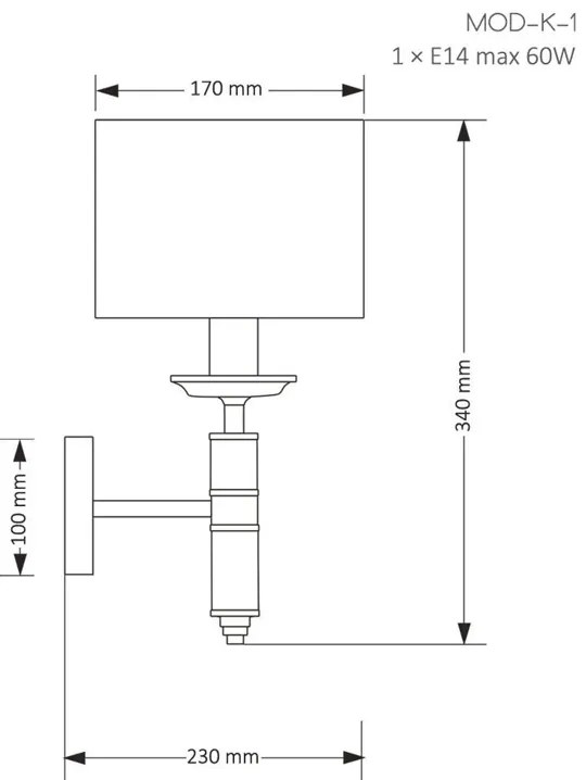 Aplica eleganta design modern realizata manual Modesto