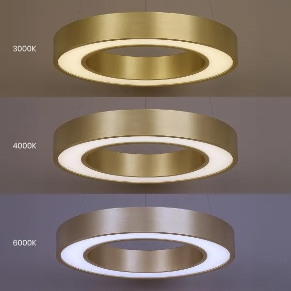 Lustră LED UNION pe cablu, 40 W, 230 V, 3000/4000/6500 K, Ø 40 cm, auriu