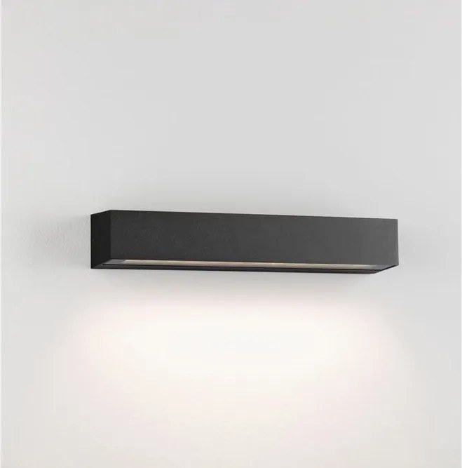 Aplica exterior neagra liniara 38cm IP65 LED CCT PRISMATIC