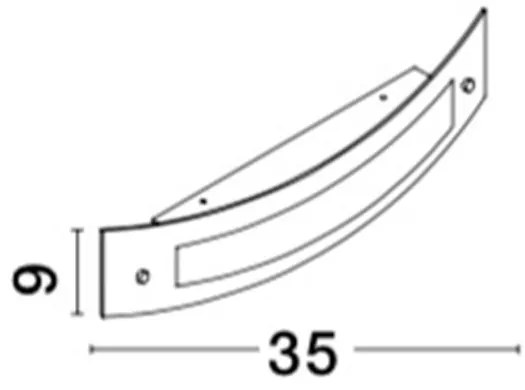 Aplica de perete design modern Thelta, L-35cm