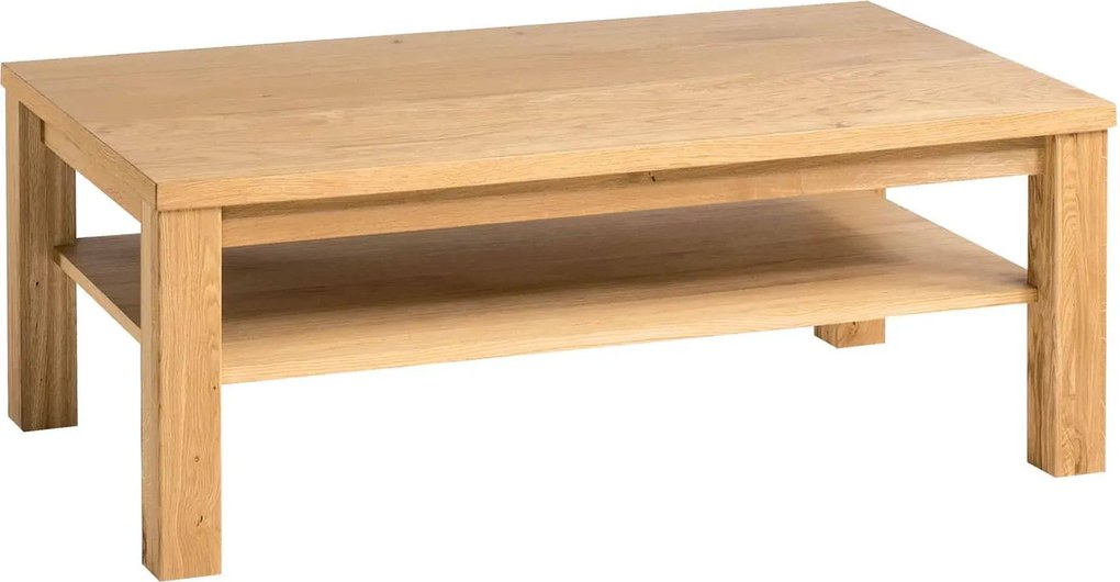 Masă lemn masiv Cafea Teramo Stejar, 70 × 120 × 45 cm