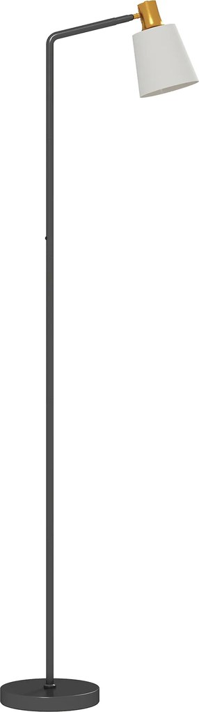 HOMCOM Lampă de podea LED cu cap rotativ la 350°, Reglare a temperaturii culorii 3000K/4000K/6500K, Negru | Aosom Romania