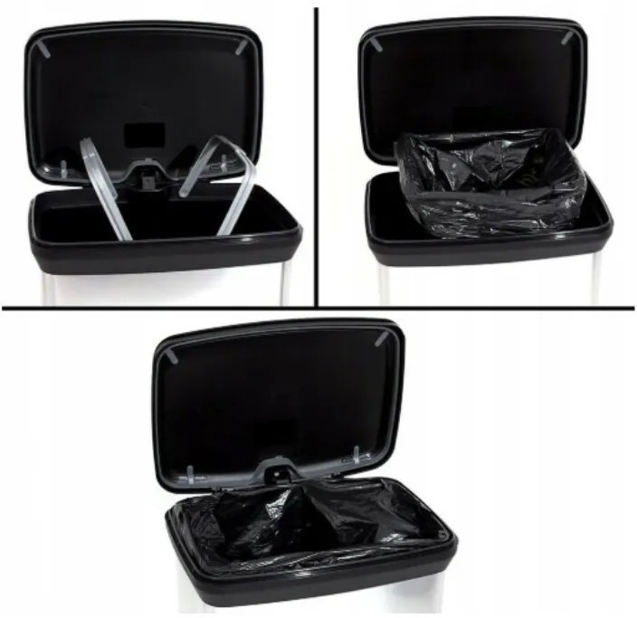 Curver Coș de gunoi dreptunghiular 50 l, negru